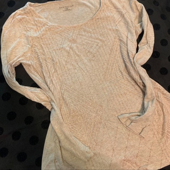 Ann Taylor Factory Tops - Anne Taylor Glitter Geometric Top